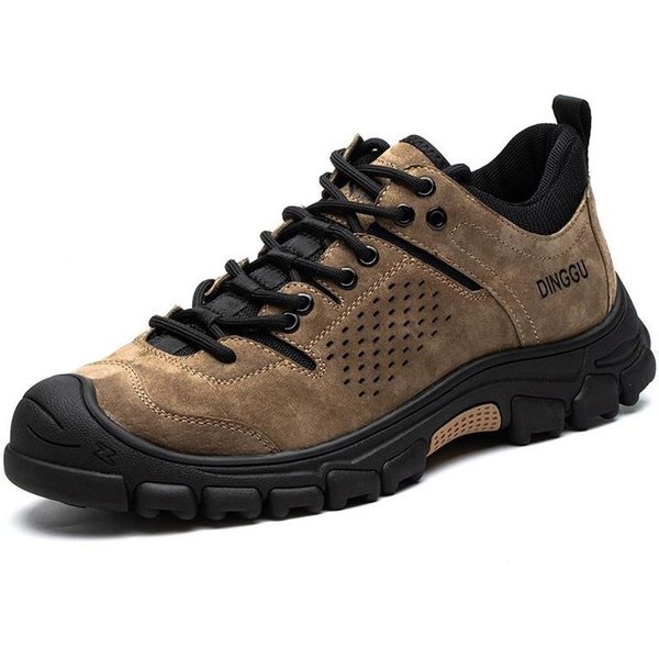 Zapatos De Seguridad Para El Trabajo Para Hombre, Zapatillas De Trabajo Antigolpes Y AntiperforacióN, Ligeras, Transpirables, Botas De Seguridad Con Punta De Acero Protectoras 41 MarróN-image
