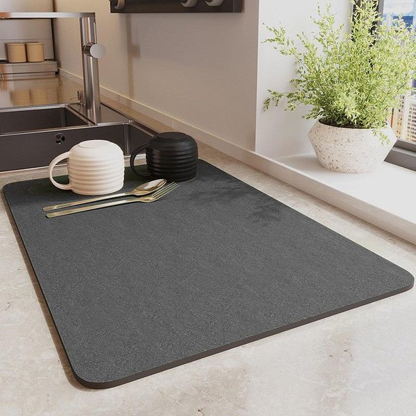 Alfombrilla De Suelo Para Mascotas De BañO Suave Barro De Diatomeas AbsorcióN De Agua Antideslizante Inodoro Inodoro Mascota BañO Secado RáPido Entrada Felpudo 30 * 40CM-image