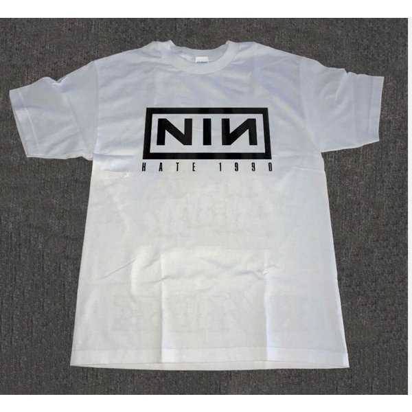 NIN Nine Inch Nails Koszulka Muzyczna Rockowa Z Graficznym Nadrukiem Reprint M White-image