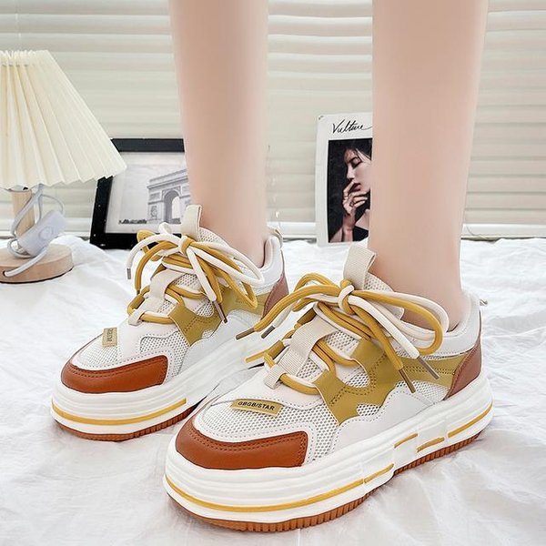 Zapatos Casuales Para Mujer Zapatos Deportivos De Plataforma Para Mujer Zapatos Para Caminar Y Correr Ligeros Antideslizantes Tenis Zapatillas Deportivas Femeninas Zapatos Zapatillas Deportivas Para Mujer 40 Amarillo-image