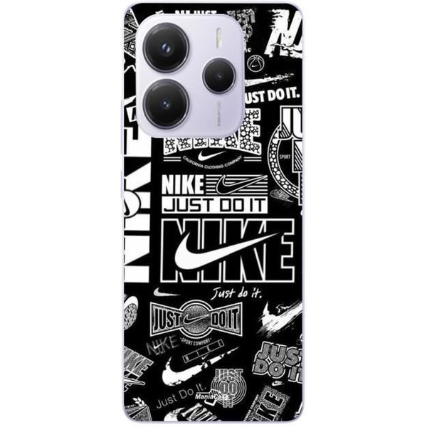 Etui Xiaomi Redmi Note 14 5G Logo Nike Air Pobierz Nike Graffiti Czarno-BiałE Maniacase-image