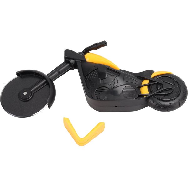 Cortador De Pizza Rueda Apariencia De Motocicleta Acero Inoxidable Rodillo Para Pizza Cuchillo Para Cocina Casera Amarillo-image