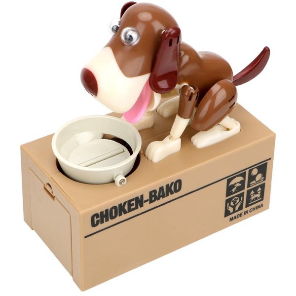 DecoracióN Del Hogar Regalo Para NiñOs Caja Para Ahorrar Dinero Hucha De Perro RobóTico De Dibujos Animados Que Roba Monedas Cajas De Dinero Automatizadas Huchas ElectróNicas-image