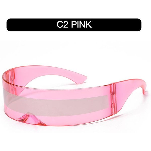 Gafas De Sol Punk Y2K Gafas De Esquiar Para Mujer Hombre Lujo Wraparound Gafas De Sol Gafas Para Viajar Deportes Una Pieza Gafas De Sol Uv W141330WW- Red-image