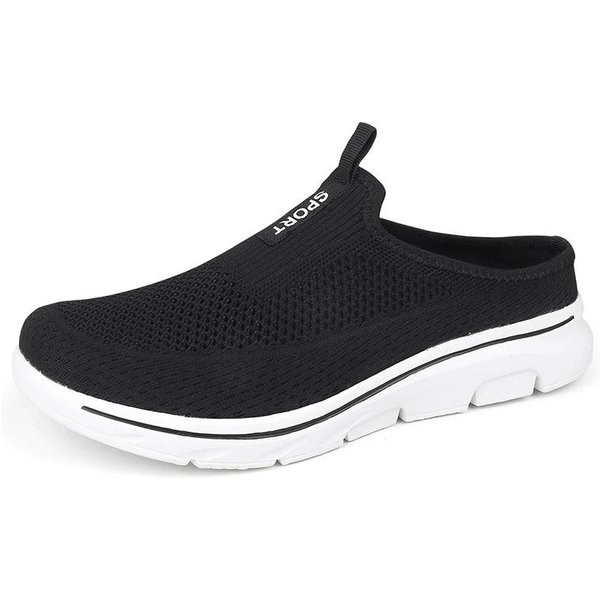 Talla Grande 48 49 Verano Hombres Zapatos Medios Slip On Zapatillas De Malla Chanclas Ligeras CóModas Transpirables Dropshipping 46 Black-image