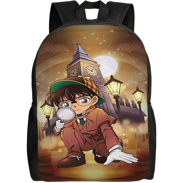 Mochila De Detective Conan Mochilas Kawaii Para Mujer Universidad Transpirables Bolsas Escolares DiseñO Rucksack (As The Picture,As Picture)-image