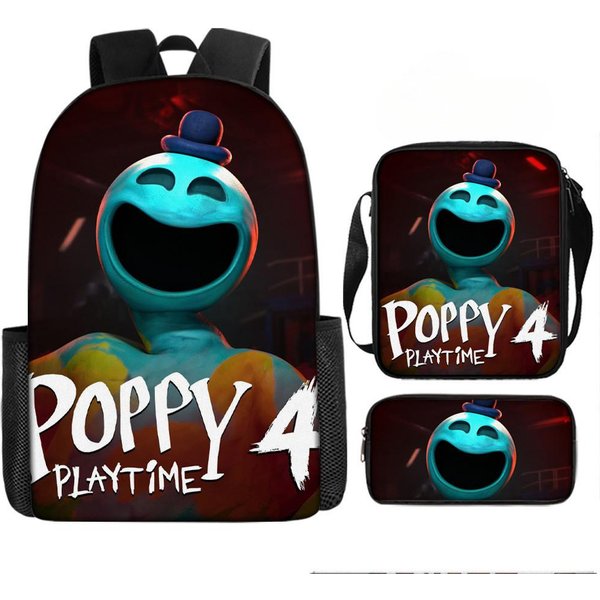 Poppy Playtime CapíTulo 4 Bichos Pesadilla Mochila Infantil Oxford Ligera Bolsa Escolar Con Correas Acolchadas Para Estudiantes De Primaria 06-image