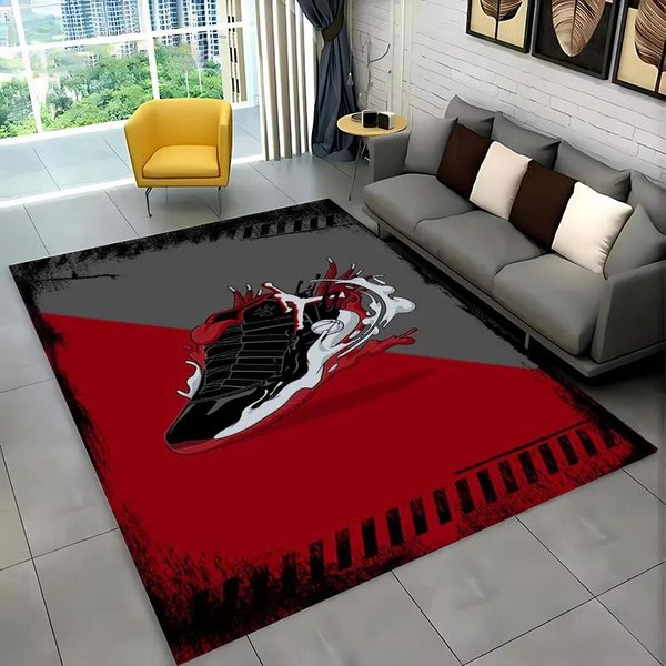 Alfombra De Baloncesto De Moda Con ImpresióN HD Para Dormitorio Sala De Estar Pasillo Alfombra Larga Antideslizante Alfombra Para Sofá Felpudo Alfombra Para El Hogar 70X100Cm (28X39In)-image