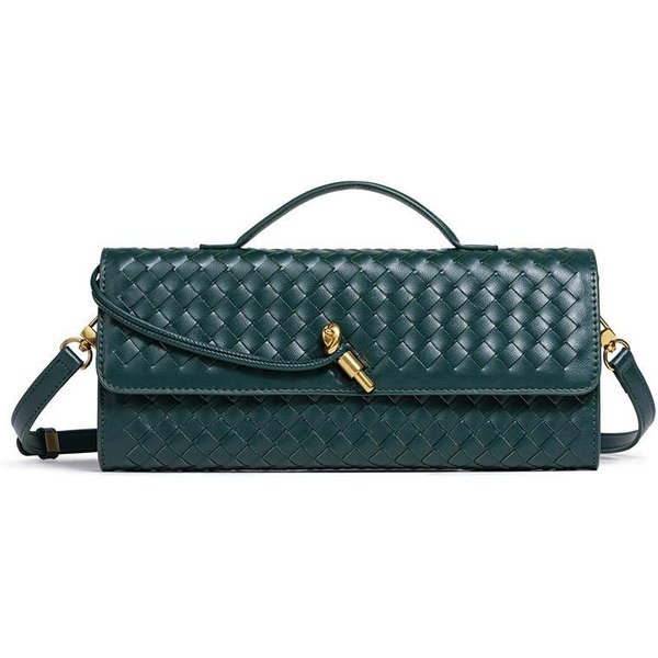 Damska Pleciona Torebka Bagietka Wieczorowa Niszowy Design Pozioma KopertóWka Wszechstronna Torebka Na Jedno Ramię I Crossbody Na PrzyjęCie-image
