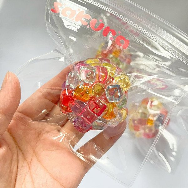 Gniotki Kulki Koraliki Lodu Zabawka Antystresowa Super MięKkie Sensoryczne Zabawki Fidget Dla Dzieci DorosłYch Relaksacja LęKu ŚCiskanie Prezent Brown-image