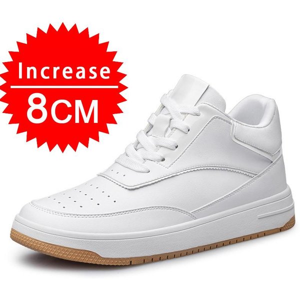 Zapatillas De Hombre De Cuero Genuino 2024 Zapatos Elevadores Zapatos Invisibles Transpirables Para Aumentar La Altura 8/10Cm Zapatillas Casuales De Moda Para Hombre 37-image