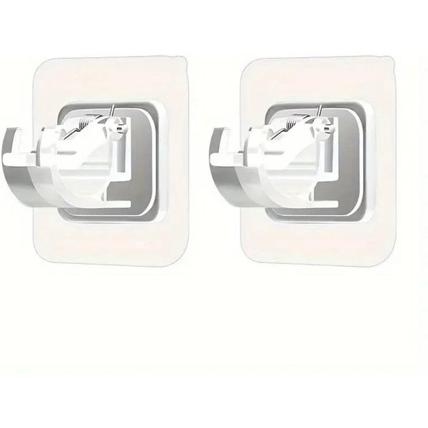 10 Szt. Haczyk Do Uchwytu Na Karnisz Samoprzylepny BezgwoźDziowy Zacisk Do ZasłOn Regulowany śCienny StałY Uchwyt Na ZasłOny 2Pcs Transparent-image