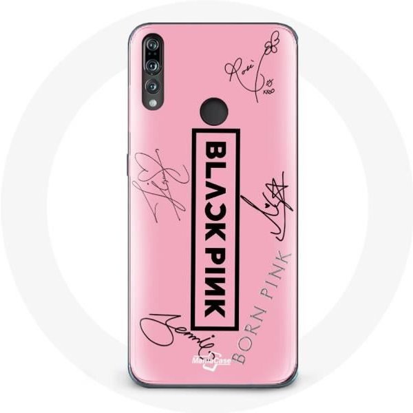Funda Para Huawei P30 Lite - Blackpink - Logo Born Pink - Silicona Suave - Negro/Rosa - Unisex Negro-image