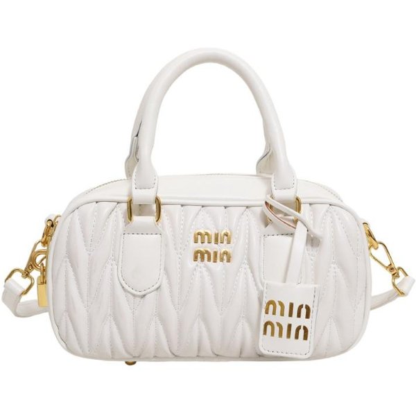 DiseñO Nicho Bolso Plisado PortáTil Nuevo Para Mujer Bolso Bandolera Temperamento Bolso Cuadrado PequeñO Blanco-image