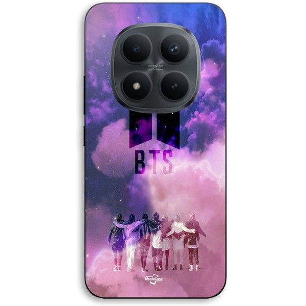 Etui Na Telefon - Maniacase - Xiaomi Redmi Note 15 Pro 5G - Silikon TPU - Czarne - WzóR BTS K-Pop (Logo) Czarny-image