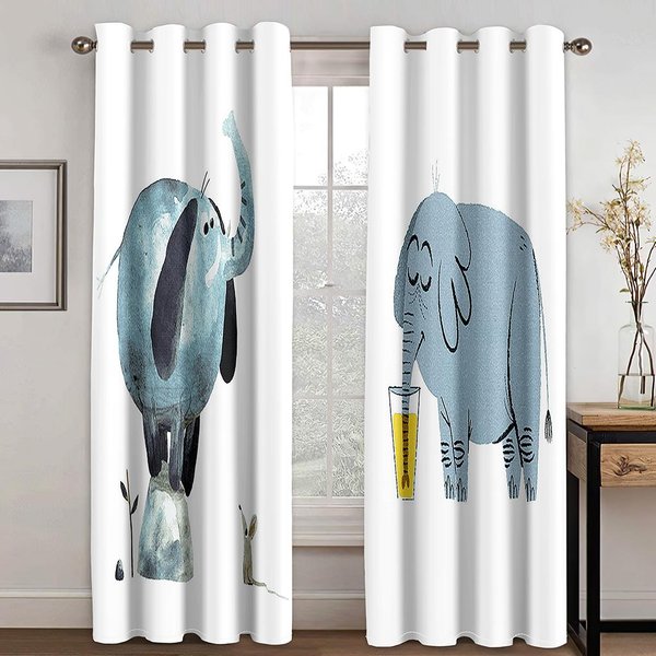 ArcoíRis Lindo Koala Barato Dibujos Animados Cortinas Finas Para Ventana Para NiñAs NiñOs DecoracióN Sala De Estar Dormitorio 2 Piezas EnvíO Gratis W100H240(Cm)X2Pcs&Hook-image