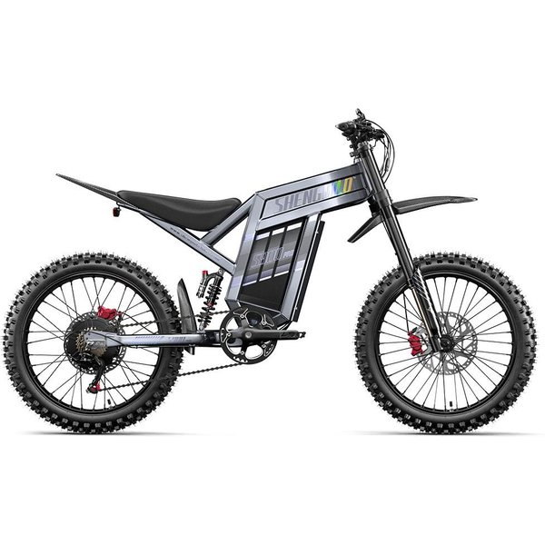 Bicicleta EléCtrica Shengmilo S900 Pro 3000W, 60V 35Ah, AutonomíA 95Km, 65Km/H, Shimano 7S, SuspensióN Total, Frenos HidráUlicos, Capacidad De Subida 45°, NeumáTicos Todoterreno 19 Gris Oscuro-image