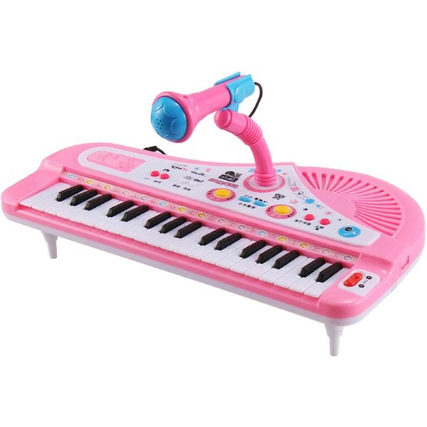 37 Klawiszy Pianino Muzyczne Dla Dzieci Elektroniczne Pianino Klawiatura Zabawka Instrument Muzyczny Zabawka Z Mikrofonem Dla White-image