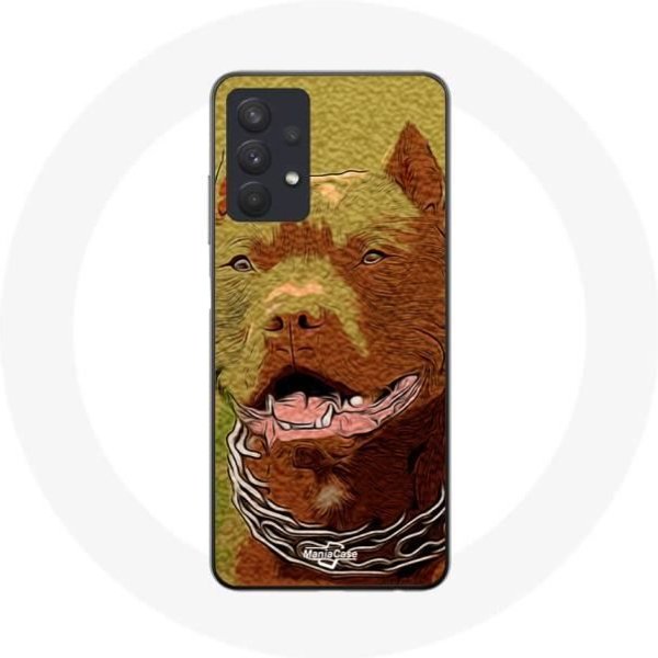 Funda - Maniacase - Samsung Galaxy A32 4G - Flexible - American Pit Bull Terrier - Blanco-image