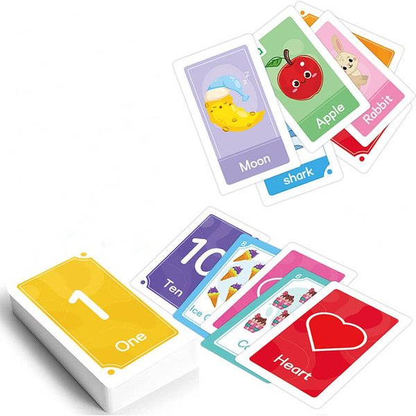 Tarjetas Flash De EducacióN Temprana Para NiñOs - Aprende Palabras, Formas, Letras Inglesas Y NúMeros, InteraccióN Padres-Hijos, Juguete Educativo-image