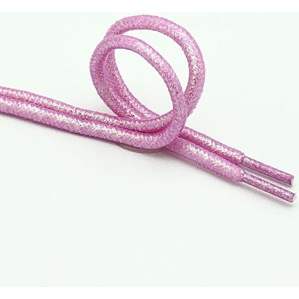 Cordones Brillantes De Seda Color Dorado Y Plateado Para Zapatillas Deportivas, Zapatillas De Lona, Zapatillas Casuales, Cordones Redondos Pink-image