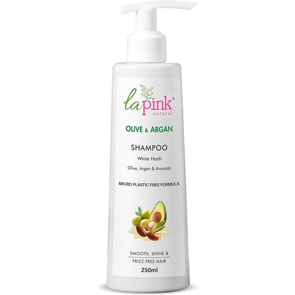 Champú La Pink Oliva Y ArgáN Con Aguacate | Para Un Cabello Suave, Brillante Y Sin Frizz | FóRmula 100% Libre De MicropláSticos | Todo Tipo De Cabello | 250Ml White-image