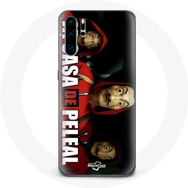 Funda Para Huawei P30 Pro - La Casa De Papel - MáScara De Dalí - Flexible - Negra - ProteccióN-image