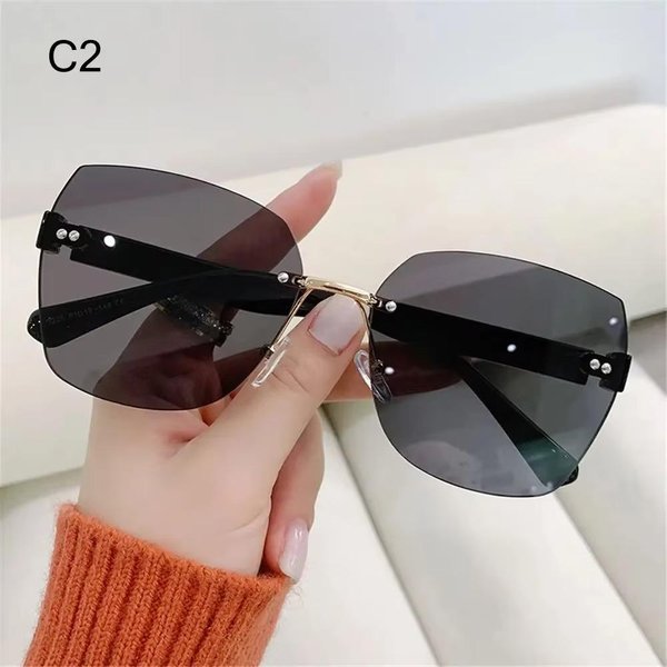 Vintage Okulary PrzeciwsłOneczne Bez Oprawek Okulary PrzeciwsłOneczne Gradientowe Damskie Okulary PrzeciwsłOneczne Moda UV400 Okulary PrzeciwsłOneczne Okulary PrzeciwsłOneczne Damskie-image