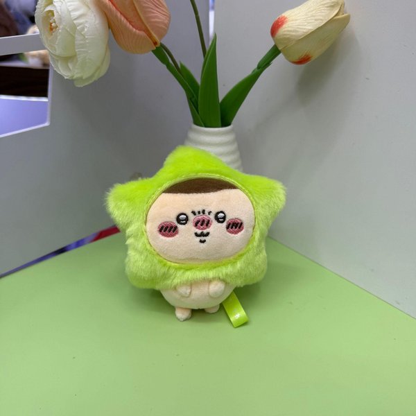 Chiikawa Pluszowy Breloczek Gwiazdka Usagi Hachiware Momoga Chikawa WiewióRka Latanie Uroczy Pluszowy Wisiorek Breloczek Do Torebki Beige-image