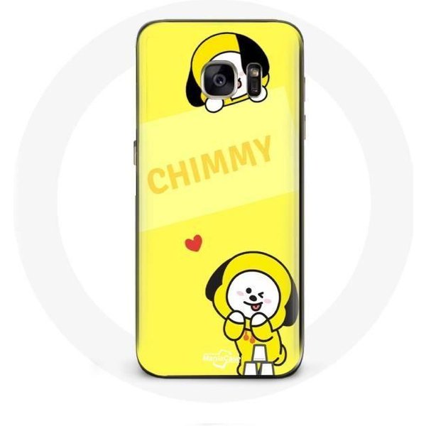 Funda Para Samsung Galaxy S6 BTS Bangtan BT21 Chimmy Jimin Fondo Amarillo-image