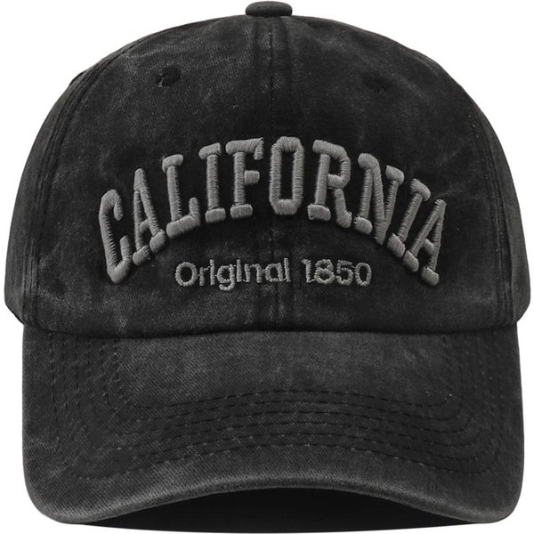 Modne Czapki Baseballowe Z Haftem California Regulowane Outdoorowe Codzienne Kapelusze PrzeciwsłOneczne Dla Kobiet MężCzyzn Hip Hop Spierana BawełNa Czapka Snapback Adjustable-image