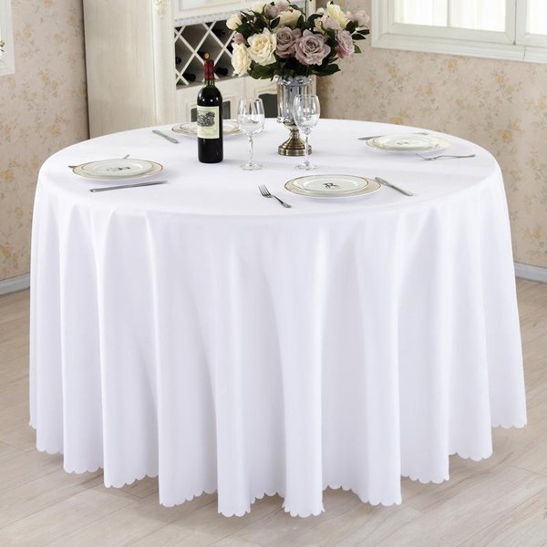 Mantel Liso De Color SóLido, Mantel Grande Para Mesa Redonda, Mantel Para Banquete De Hotel, Mantel Para Mesa Redonda De Boda 200Cm/570G-image