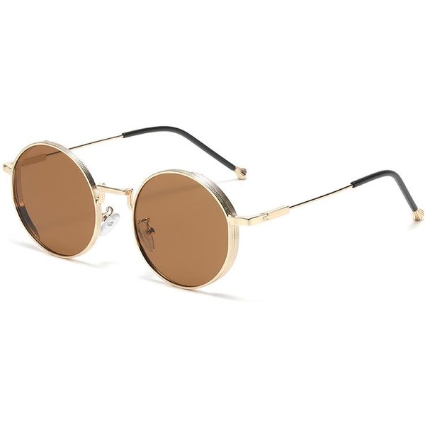 ÚLtimas Gafas De Sol Con Montura Ovalada Estilo Stt ProteccióN Solar Gafas De Sol Vintage Bloqueo UV Gafas De Lujo CláSicas Para Conductores Gafas De Sol Brown-image