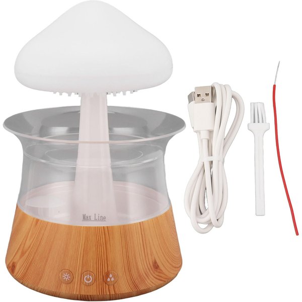 Humidificador Nube De Lluvia Difusor De Aroma Humidificador Luz Nocturna Difusor De Aceites Esenciales De Aromaterapia Para White-image