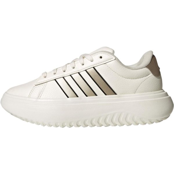Adidas Grand Court Platform SkóRa Syntetyczna Wygodne Modne AntypośLizgowe TrwałE TenisóWki Niskie Damskie Sneakersy RóżOwe BiałE JS2944 38 White-image