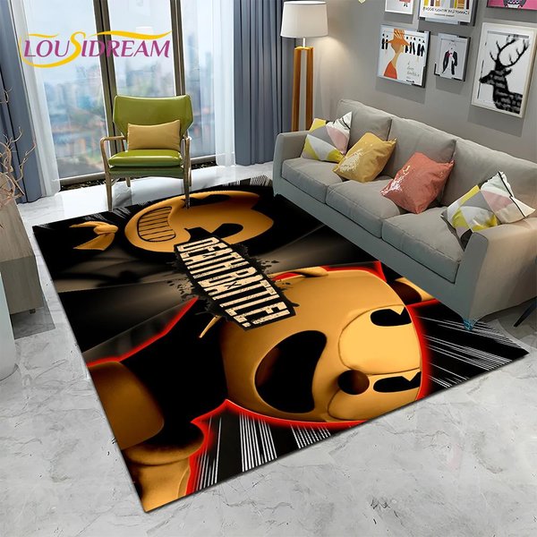 3D Cuphead Mugman Gamer HD Dywan Dywan Dla Domu Salon Sypialnia Sofa Wycieraczka Decor, Dywanik Do Zabawy Dla Dzieci AntypośLizgowa Mata PodłOgowa 60*90Cm-image