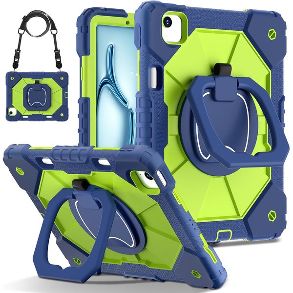 Etui Pancernik Z Podstawką Odporne Na WstrząSy Do Tabletu Ipad Air 5 Air 6 A16 11. Generacji M3 Pro 11 12.9 13 10. Generacji 10.5 10.2 9. Generacji 8. 6. 5. Generacji 9.7 Mini 7 6 Ipad A16 11Th 2025-image