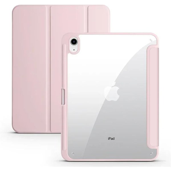 Para Ipad A16 Funda 11ª Con Soporte Para LáPiz Plegable AcríLico Transparente Trasero Tapa Dura Para Ipad 10.2 9.7 Air 5 11 Ipad 10 9 11ª Funda A16 Ipad 9Th 10.2 Inch-image