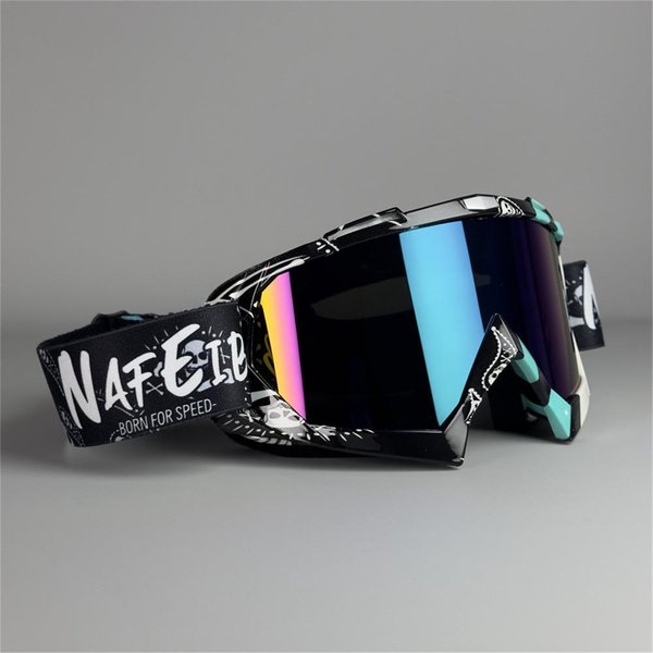 PyłOszczelne Gogle ATV Okulary Do Jazdy Motocyklem MX Okulary Rowerowe Narciarskie Sporty Przygodowe Green Colorful-image