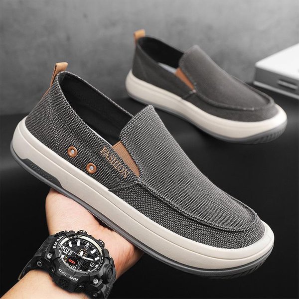 MęSkie Codzienne Buty PłóCienne Letnie OddychająCe PłAskie AntypośLizgowe Trampki MęSkie Modne Uniwersalne Mokasyny Tenis Masculino 39-image