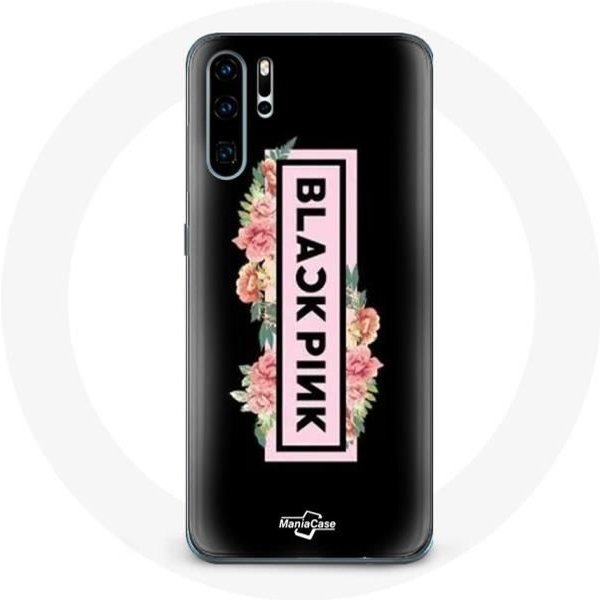 Funda Para Huawei P30 Pro Blackpink Grupo De K-Pop Logo Negro Rosa Fondo Negro-image