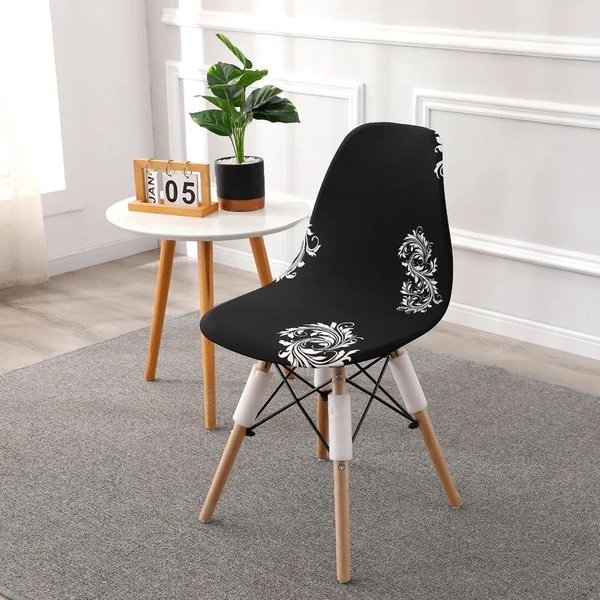 1/2/4/6 Piezas Funda Para Asiento De Silla Shell Spandex Estampada Fundas De Silla Escandinavas Fundas EláSticas Para Sillas De Cocina Comedor Boda Banquete 1 Pc-image