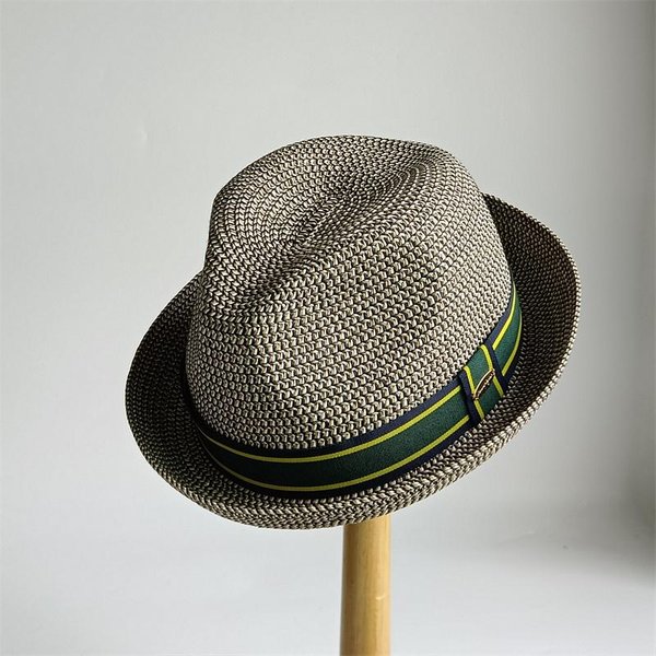 Sombrero De Paja Para Hombre De 57,5 Cm Trilby BritáNico Vintage Fedora De Paja Transpirable Sombrero De Sol Para Playa Sombrero De Paja Panama Tejido A Mano Gorra De Viaje Cubana 57.5Cm-image