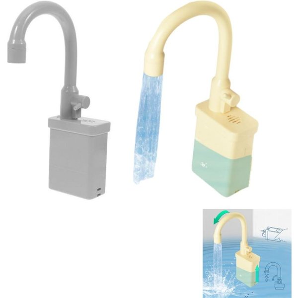 Grifo De Cocina Giratorio Juguete De Repuesto SimulacióN PláStico Juguetes De Fregadero De Cocina Grifo Con Agua Corriente Juguete De Grifo-image