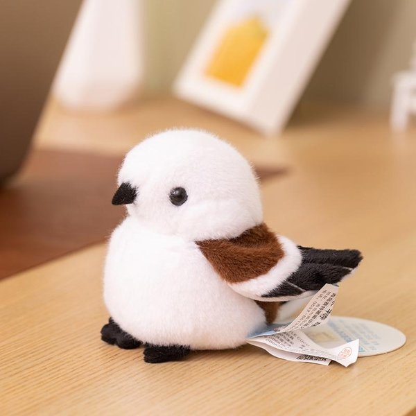 Juguete De Peluche De PáJaro Realista De 12 Cm Miniatura Lindo MartíN Pescador Carbonero Ojiblanco MuñEco Suave Relleno Accesorios Po DecoracióN Para El Hogar Y El JardíN Adorno-image
