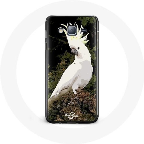 Funda - CacatúAs - Samsung Galaxy J3 2016 - Flexible - Blanco - Loros Blanco-image