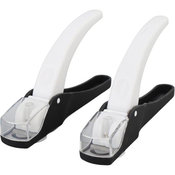2 Piezas CortauñAs Falso CortauñAs De Punta De UñA Acero Inoxidable Forma U Cortador De UñAs Francesas Para SalóN De UñAs White-image