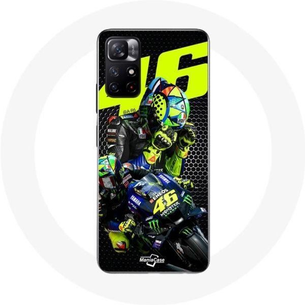 Funda Para Xiaomi Redmi Note 11S 5G - Maniacase - Valentino Rossi Motogp 46 - Flexible - Blanco - Mixto-image