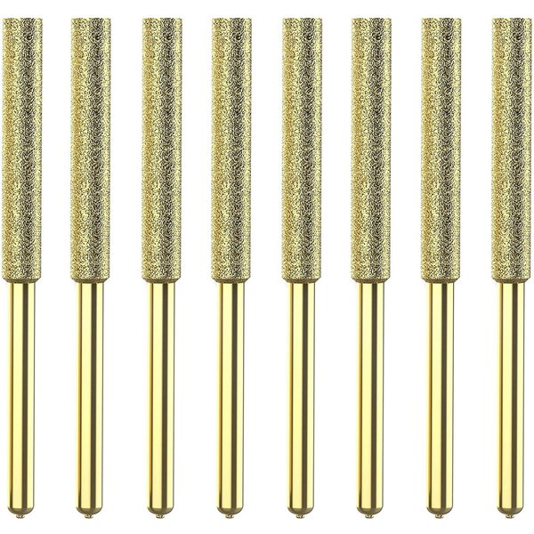 8 Szt. Bity Do Pił łAńCuchowych Tytanowa OstrzałKa Diamentowa O Wysokiej TwardośCi Elektryczny Pilnik Do PiłY łAńCuchowej 4.8Mm-image
