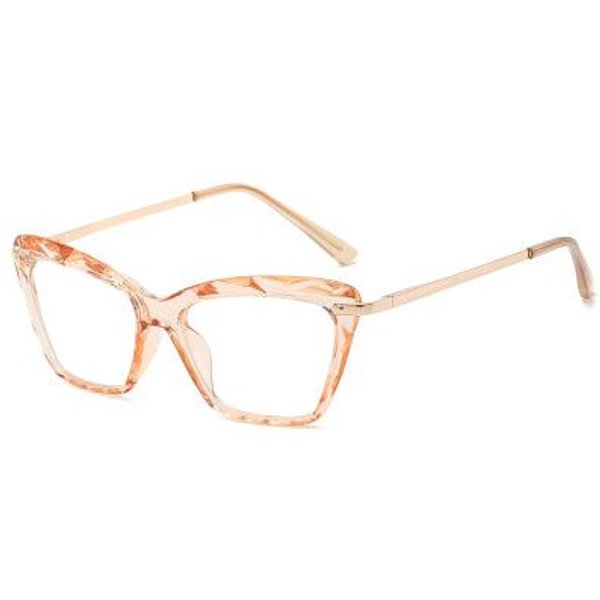 Montura De Gafas Ojo De Gato Vintage Para Mujer Montura De Gafas ÓPticas Retro Montura De Gafas Escultura Gafas Falsas Transparentes Oculos Black-image